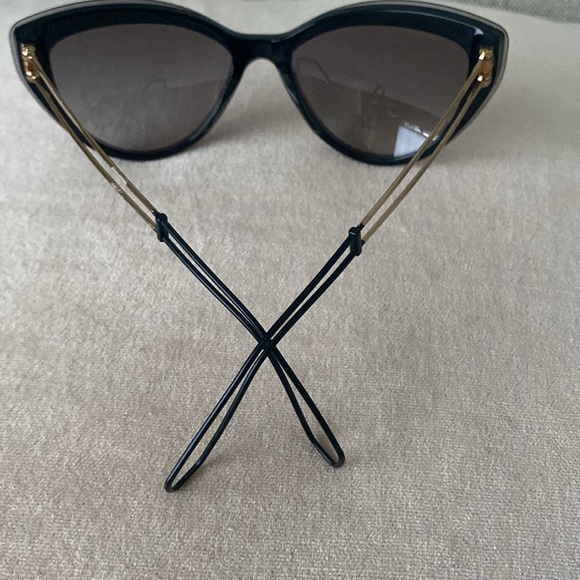 Miu Miu MU 12RS Cat Eye Black/gray Transparent Sunglasses - Picture 4 of 12